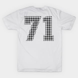 Plaid Number - 71 - Dark T-Shirt